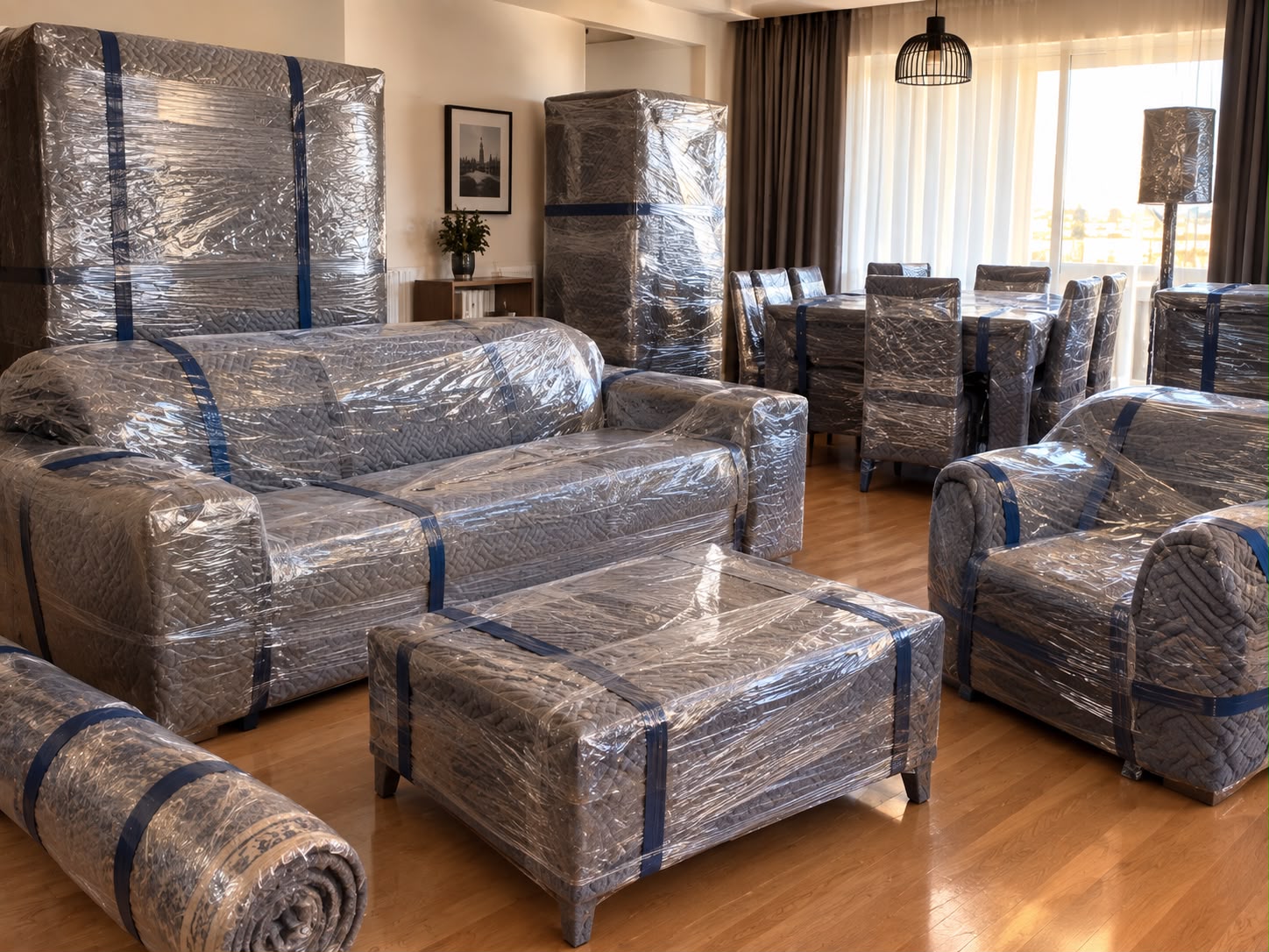 İzmir evden eve nakliyat paketli salon eşyaları